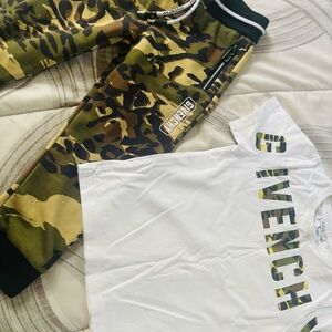 Givenchy White and Camouflage Kids Matching Set